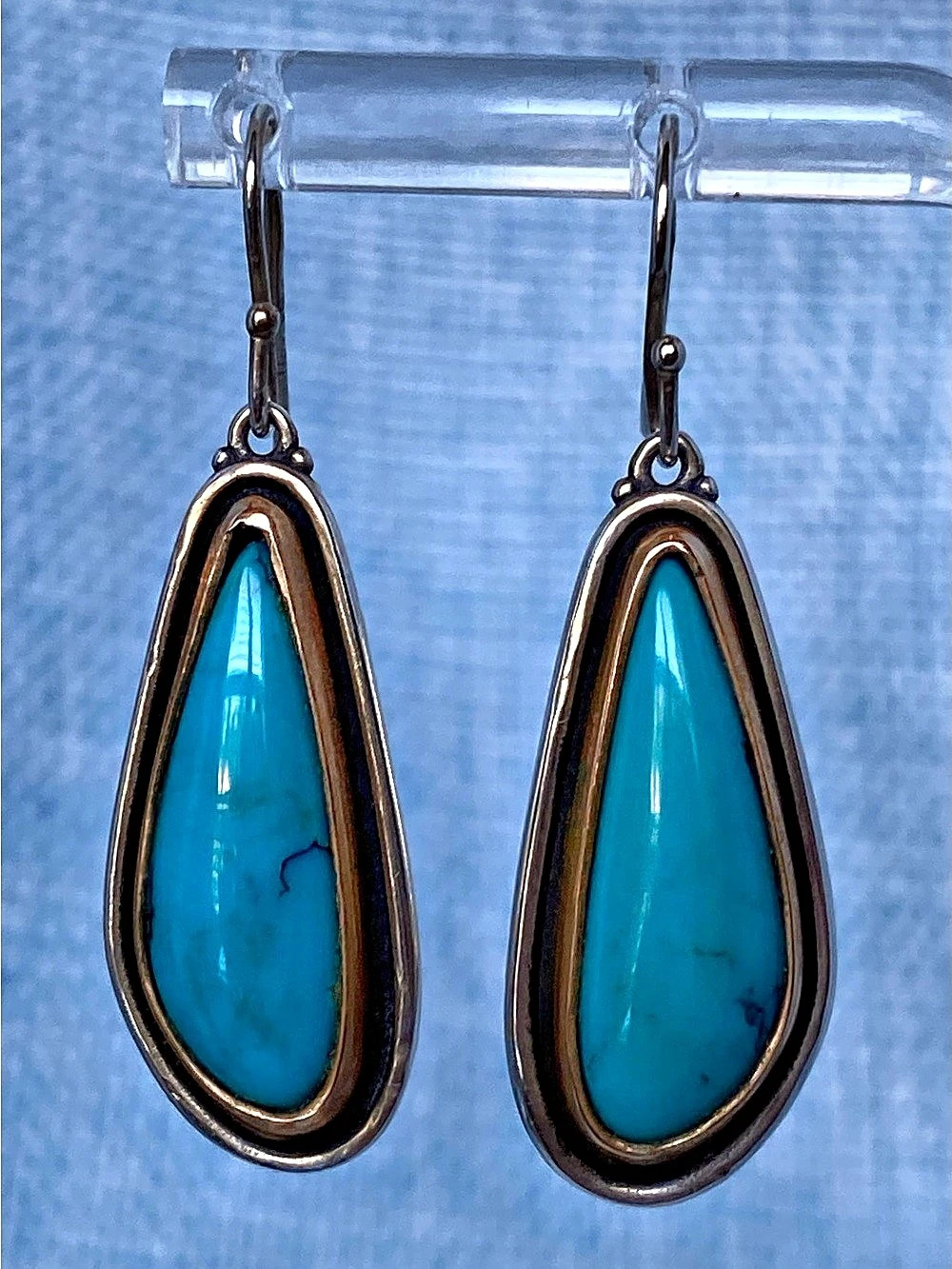 James Avery Puerto De Luna Dangle Earrings Blue & Silver